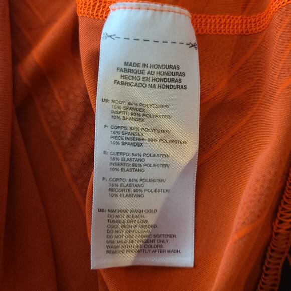 Adidas orange black short sleeve rashguard baselayer shirt - medium - Picture 6 of 6